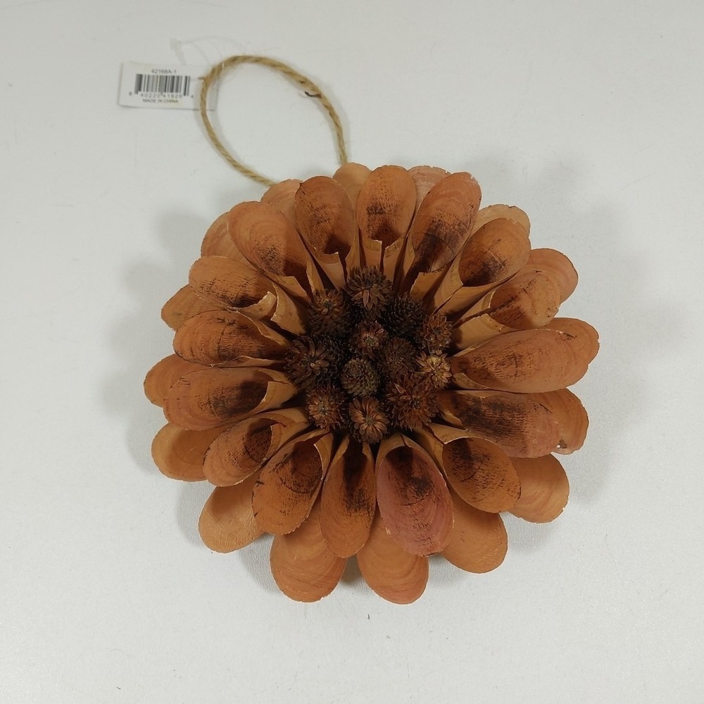 Wood Bark Country Farmhouse Design Flower Hanging Decor